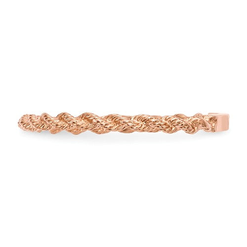 14KT Rose Gold Diamond-Cut Rope Band Ring Size 7.5, 14KT Rose Gold Diamond-Cut Rope Band Ring Size 7.5 - Legacy Saint Jewelry