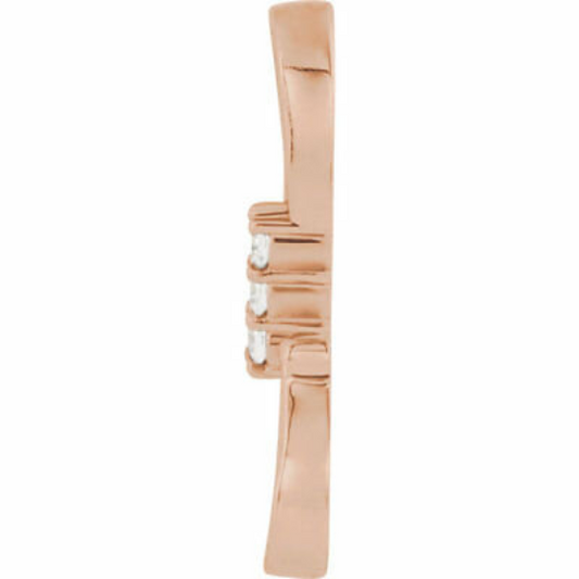 14KT Rose Gold Diamond S-Hook Extender Clasp, 14KT Rose Gold Diamond S-Hook Extender Clasp - Legacy Saint Jewelry