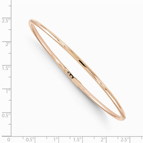 10KT Rose Gold Slip-On Hinged Bangle Bracelet, 10KT Rose Gold Slip-On Hinged Bangle Bracelet - Legacy Saint Jewelry