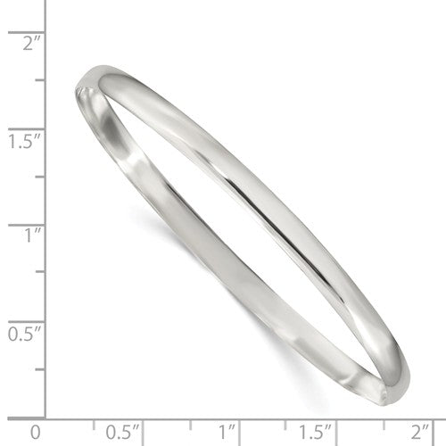 Sterling Silver Polished Slip-On Bangle Bracelet, Sterling Silver Polished Slip-On Bangle Bracelet - Legacy Saint Jewelry