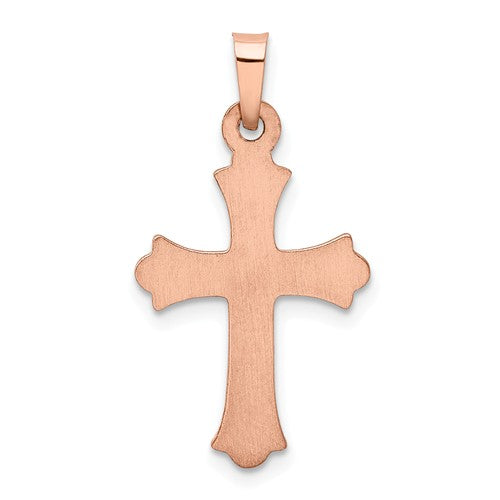 14KT Rose Gold Elegant Cross Pendant Charm, 14KT Rose Gold Elegant Cross Pendant Charm - Legacy Saint Jewelry