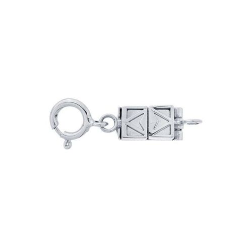 14KT White Gold Filigree Magnetic Clasp Converter, 14KT White Gold Filigree Magnetic Clasp Converter - Legacy Saint Jewelry