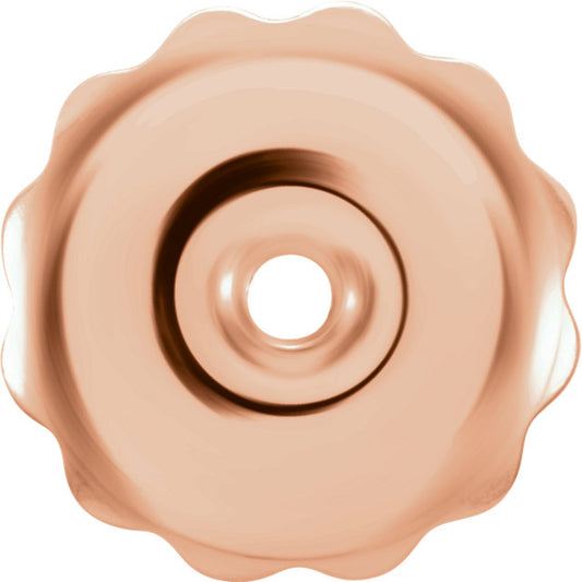 14KT Rose Gold Threaded Earring Backs 5.5mm, 14KT Rose Gold Threaded Earring Backs 5.5mm - Legacy Saint Jewelry