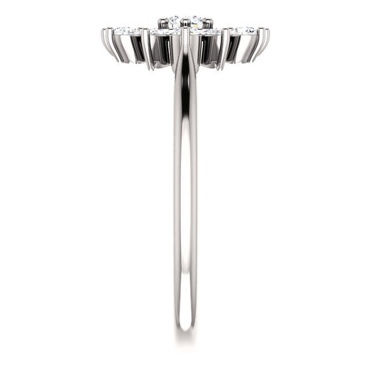 14KT White Gold Diamond Vintage-Inspired Ring, 14KT White Gold Diamond Vintage-Inspired Ring - Legacy Saint Jewelry