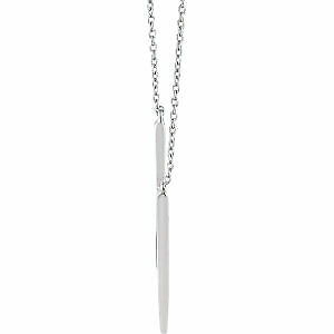 14KT White Gold Polished "V" Chain Necklace, 14KT White Gold Polished "V" Chain Necklace - Legacy Saint Jewelry