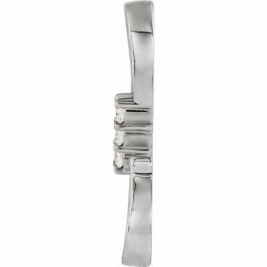 14KT White Gold Diamond S-Hook Extender Clasp, 14KT White Gold Diamond S-Hook Extender Clasp - Legacy Saint Jewelry