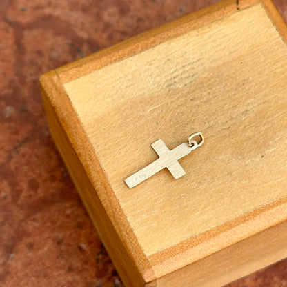 14KT Yellow Gold Crucifix Cross Pendant Charm 14mm - LSJ