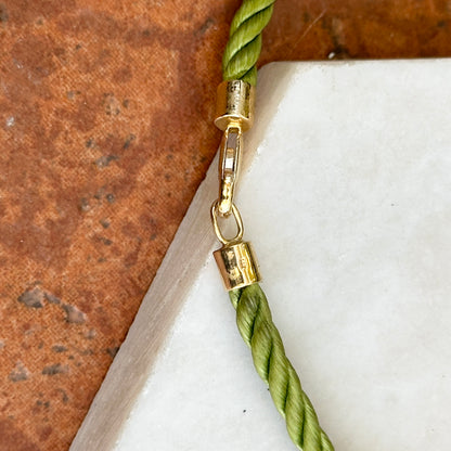 Estate 14KT Yellow Gold Braided 2.5mm Silk Necklace 17”