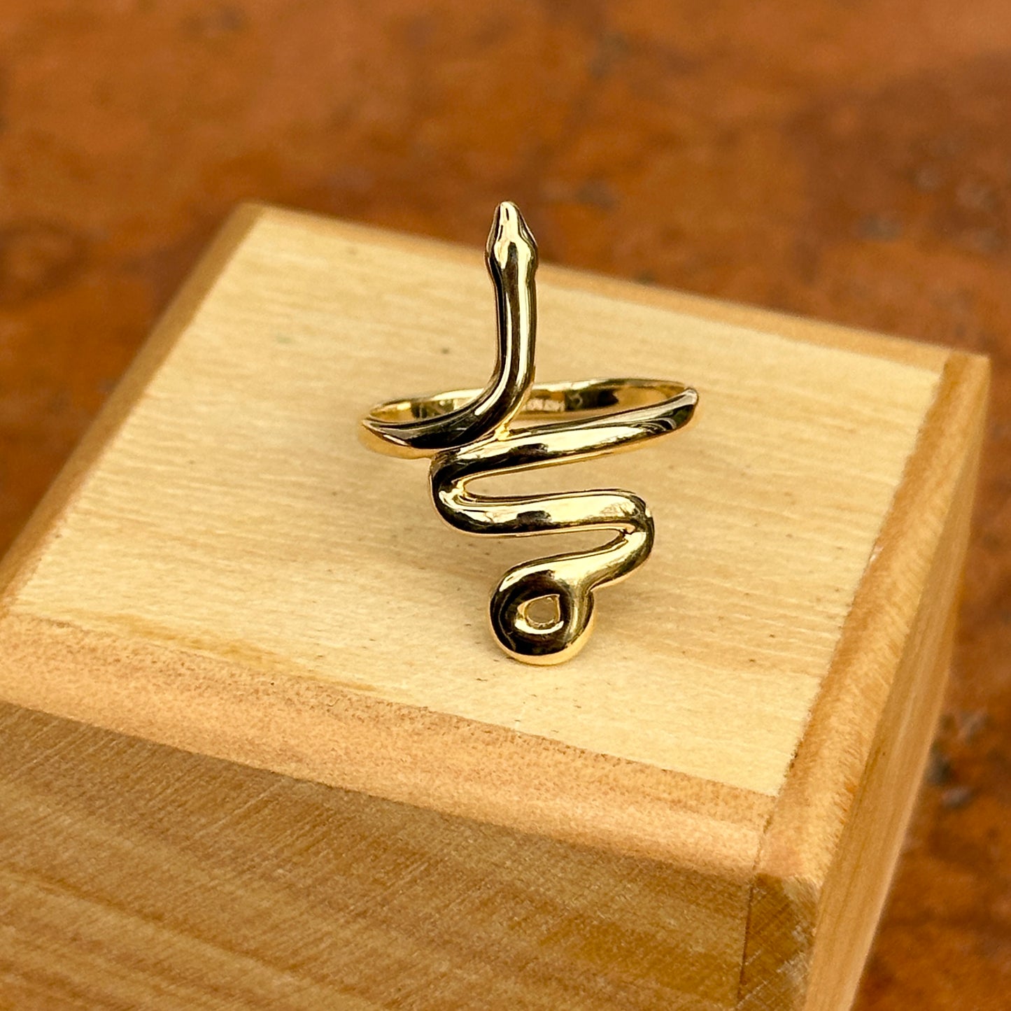 14KT Yellow Gold Slithering Snake Ring