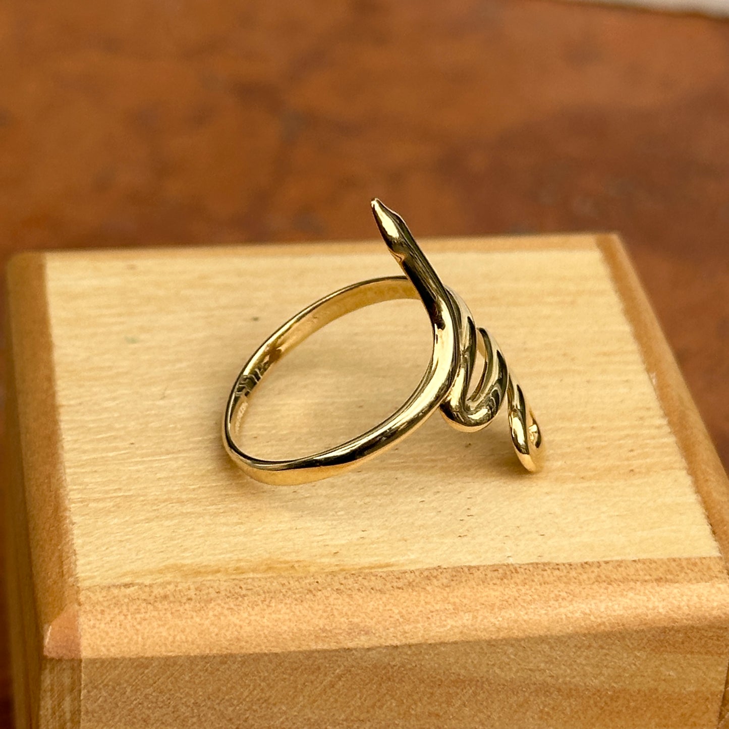 14KT Yellow Gold Slithering Snake Ring