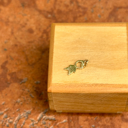 14KT Yellow Gold Pave Diamond Little Boy Pendant Charm 12mm