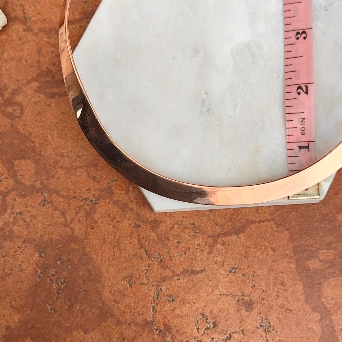 Copper Stiff Round Collar Necklace - LSJ