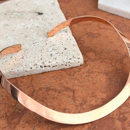 Copper Stiff Round Collar Necklace - LSJ