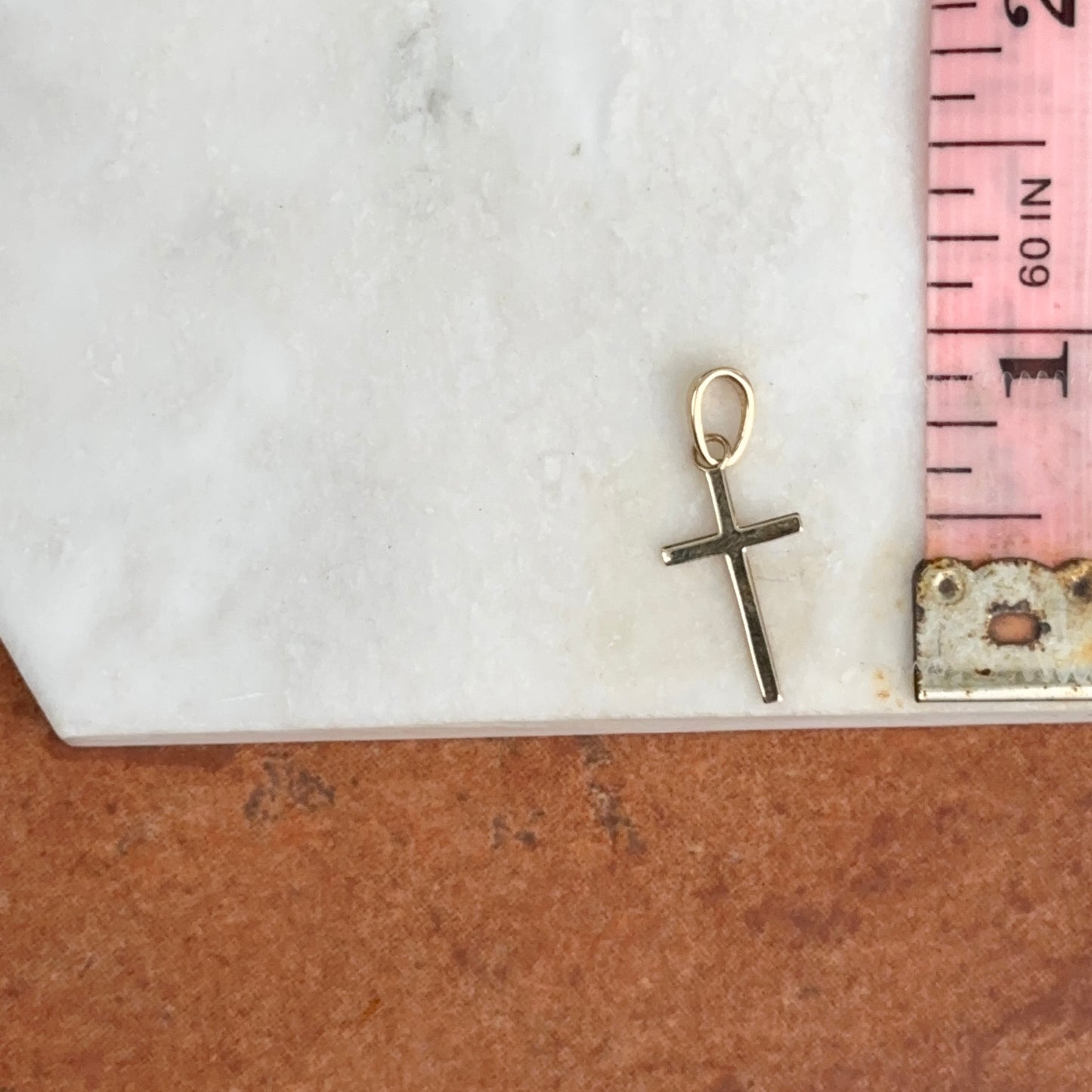 14KT Yellow Gold Shiny Polished Cross Pendant Small