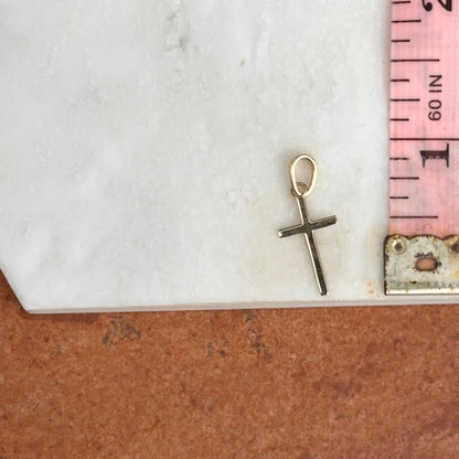14KT Yellow Gold Shiny Polished Cross Pendant Small