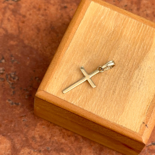 14KT Yellow Gold Shiny Polished Cross Pendant Small