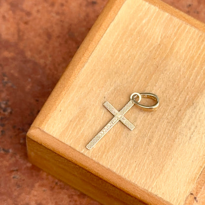 14KT Yellow Gold Shiny Polished Cross Pendant Small