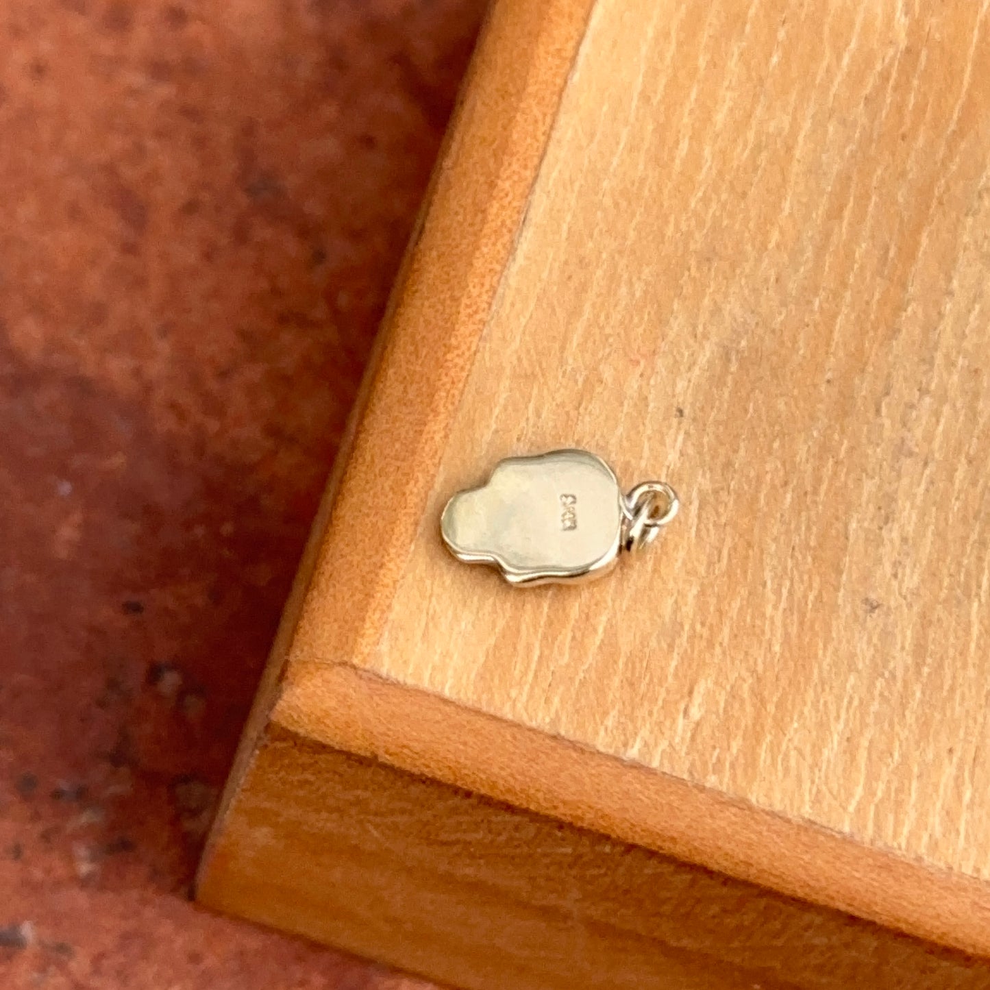 14K Yellow Gold Skull Pendant TINY