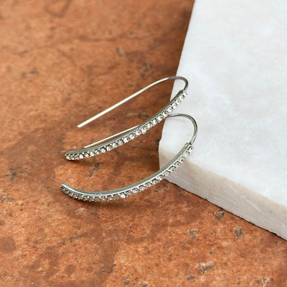 Sterling Silver Crystal Threader Earrings