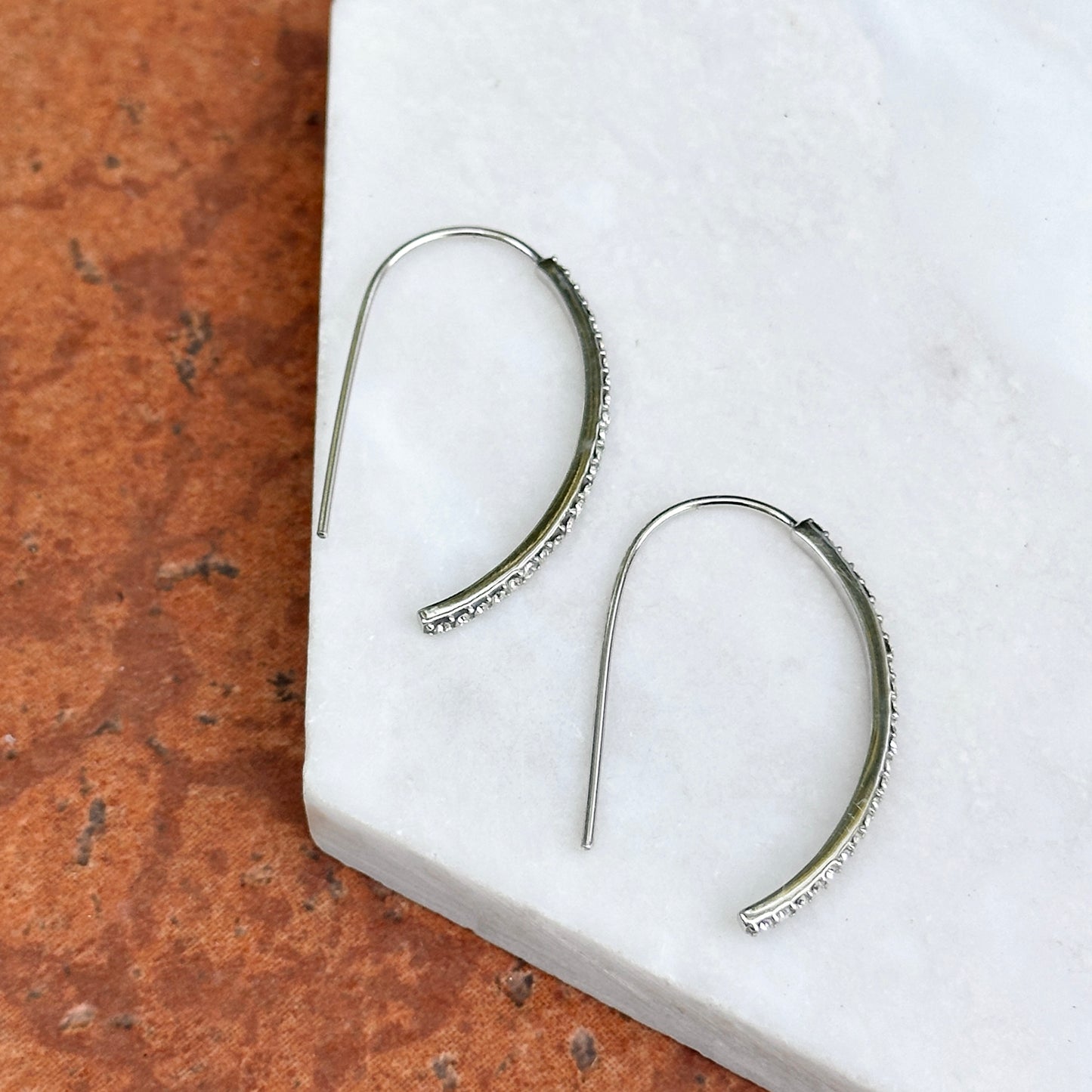 Sterling Silver Crystal Threader Earrings