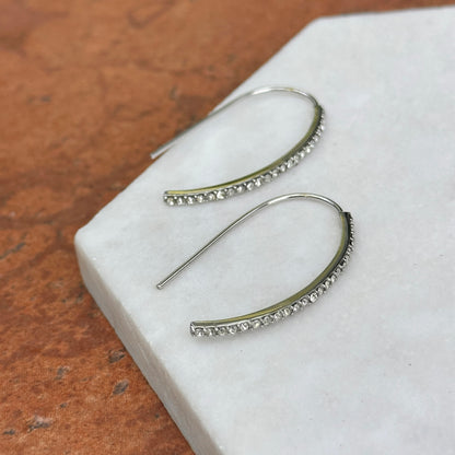 Sterling Silver Crystal Threader Earrings