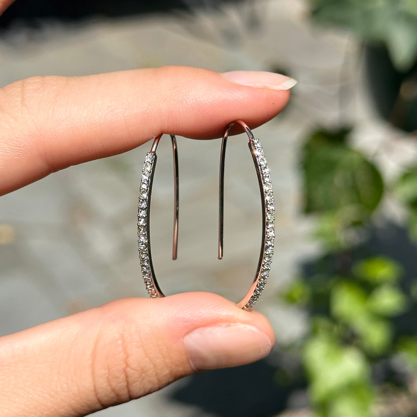 Sterling Silver Crystal Threader Earrings