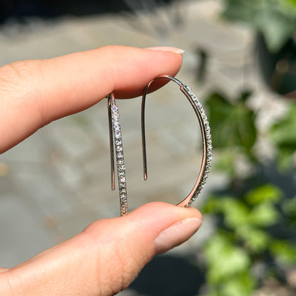 Sterling Silver Crystal Threader Earrings