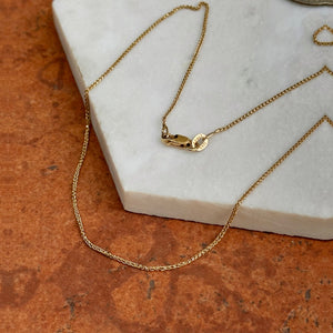 18KT Yellow Gold 1mm Spiga Chain Necklace