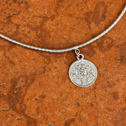 Sterling Silver Elizabeth II Coin Pendant Necklace