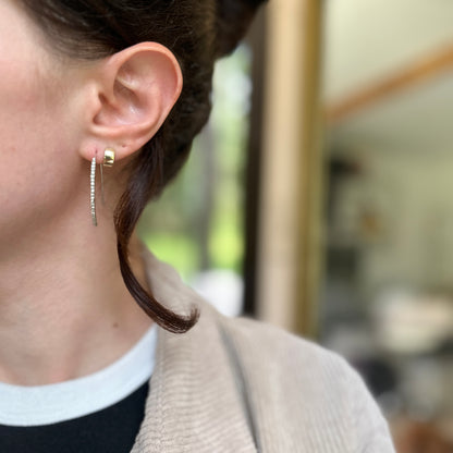 Sterling Silver Crystal Threader Earrings