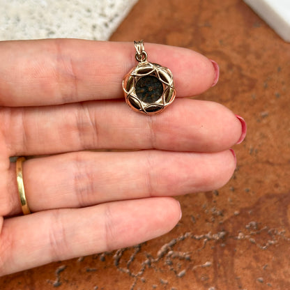 Estate 14K Rose Gold Bezeled Replica Roman Coin Pendant