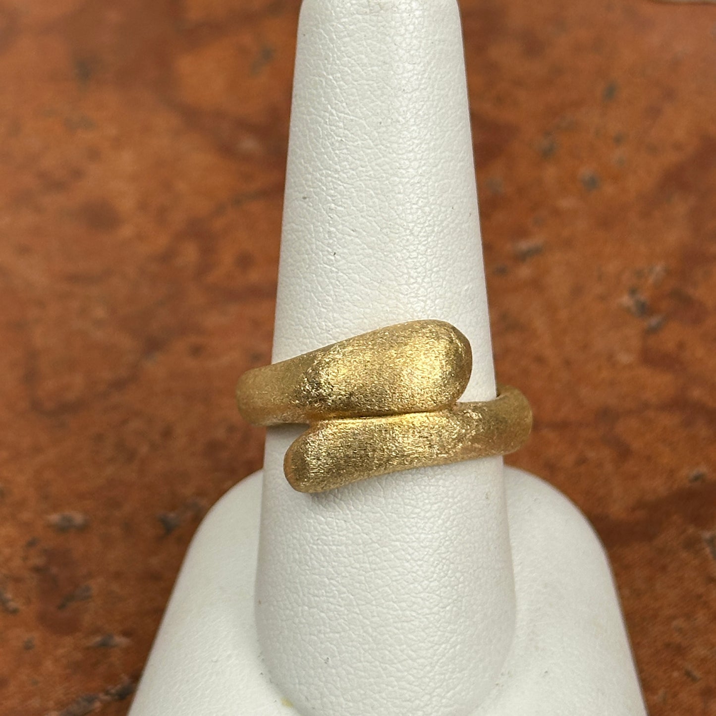 Sterling Silver Gold-Tone Satin Ring Size 9