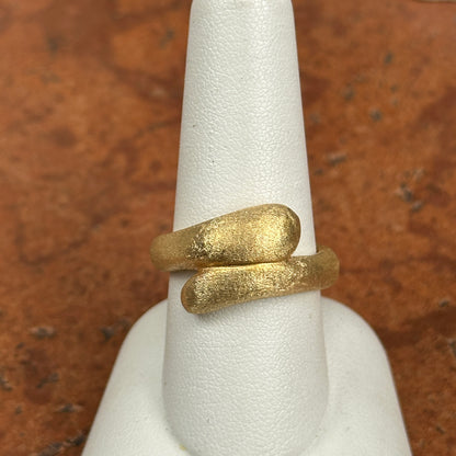 Sterling Silver Gold-Tone Satin Ring Size 9
