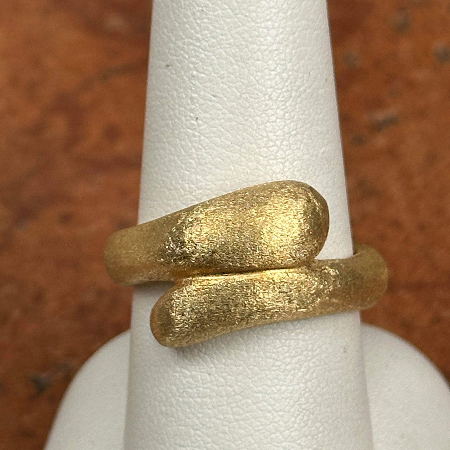 Sterling Silver Gold-Tone Satin Ring Size 9