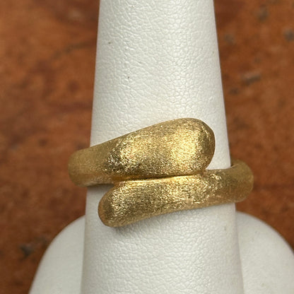 Sterling Silver Gold-Tone Satin Ring Size 9