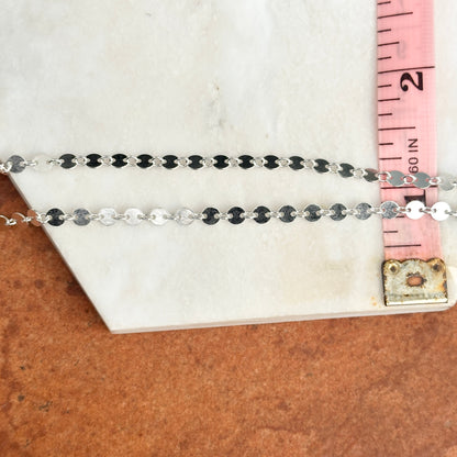 Sterling Silver 4mm Round Circle Chain Necklace 18" - LSJ