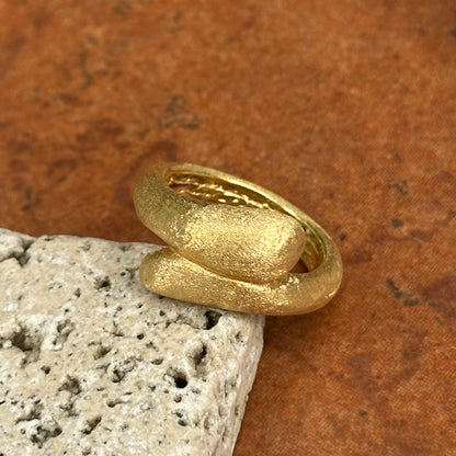 Sterling Silver Gold-Tone Satin Ring Size 9