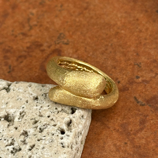 Sterling Silver Gold-Tone Satin Ring Size 9