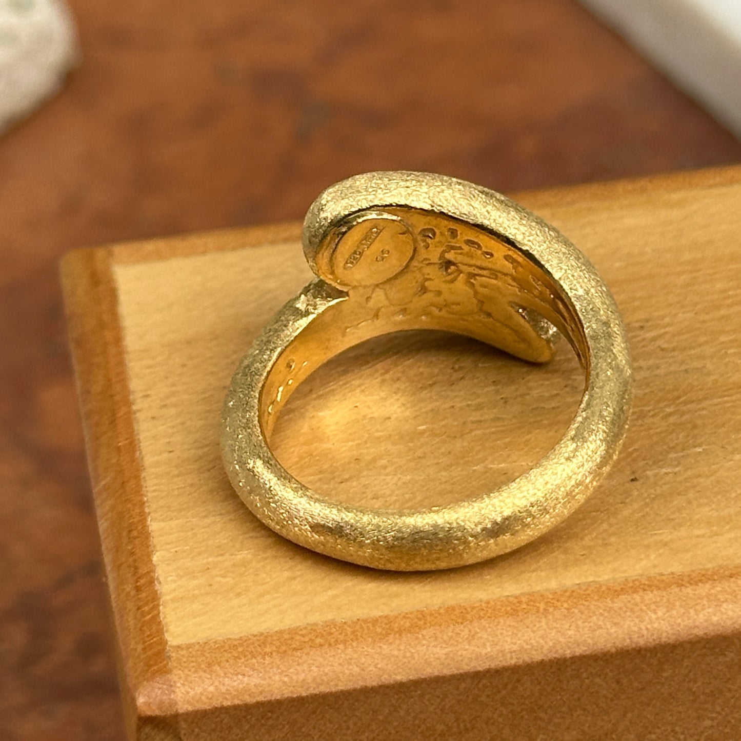 Sterling Silver Gold-Tone Satin Ring Size 9