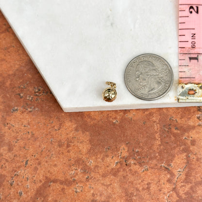 14KT Yellow Gold 3D Soccer Ball Pendant Charm