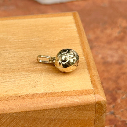 14KT Yellow Gold 3D Soccer Ball Pendant Charm