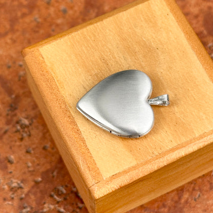 Sterling Silver + Gold Tone Claddagh Design Heart Locket Pendant