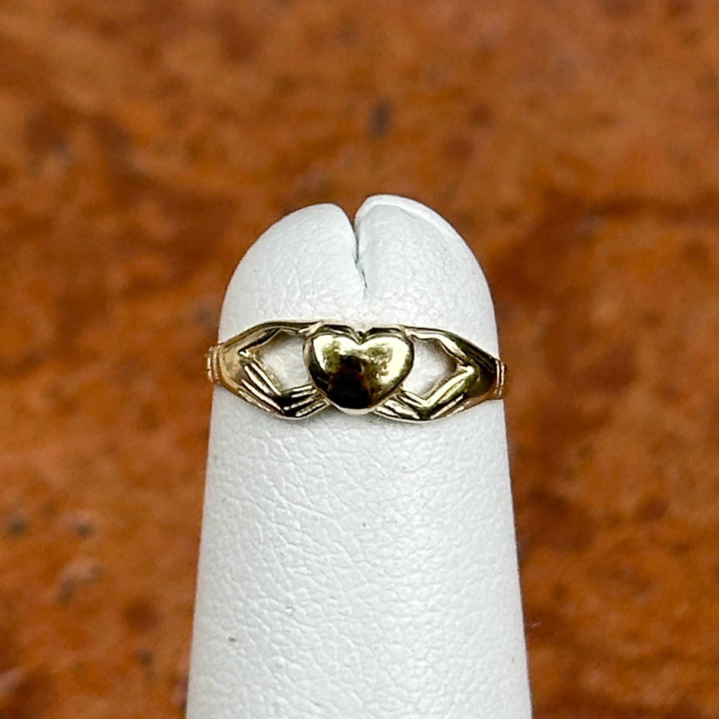 10KT Yellow Gold Claddagh Toe Ring Adjustable