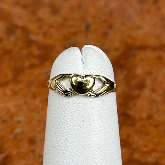 10KT Yellow Gold Claddagh Toe Ring Adjustable