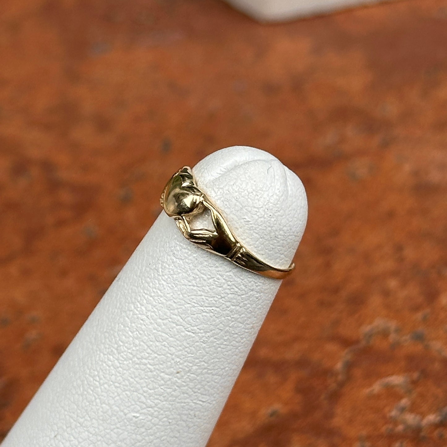 10KT Yellow Gold Claddagh Toe Ring Adjustable
