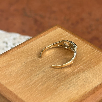 10KT Yellow Gold Claddagh Toe Ring Adjustable