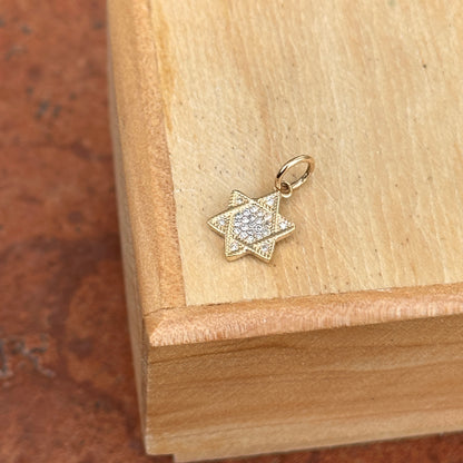 14KT Yellow Gold Pave Diamond Star of David