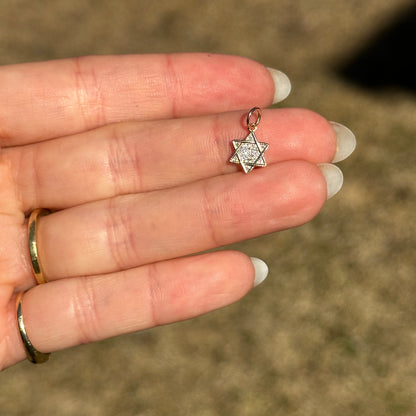 14KT Yellow Gold Pave Diamond Star of David