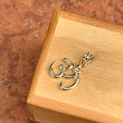 14KT Yellow Gold OM Symbol Charm Pendant