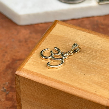 14KT Yellow Gold OM Symbol Charm Pendant